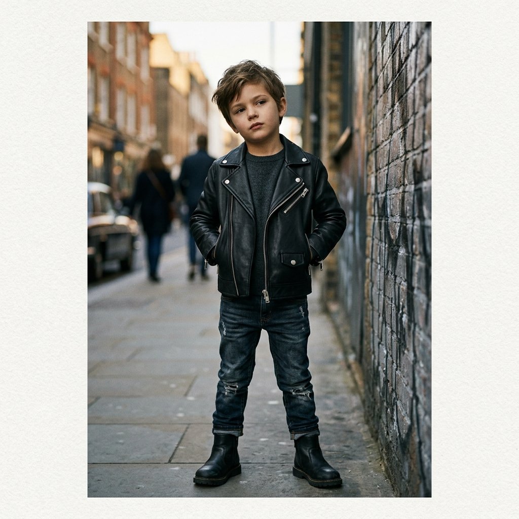 TLAENSON Toddler Boys Leather Motorcycle Jacket